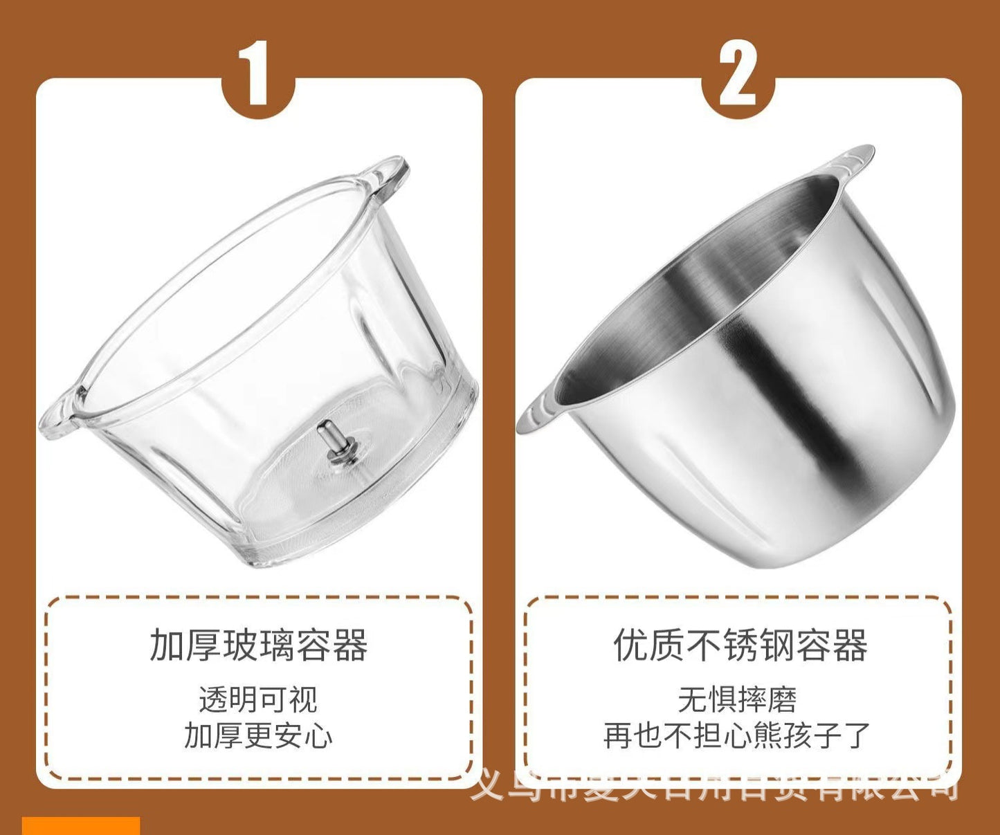 Glass Meat Grinder Household Electric Small Chopper Multi-Functional Kitchen Blender Garlic Paste Meat Mincer Baby Food Processor