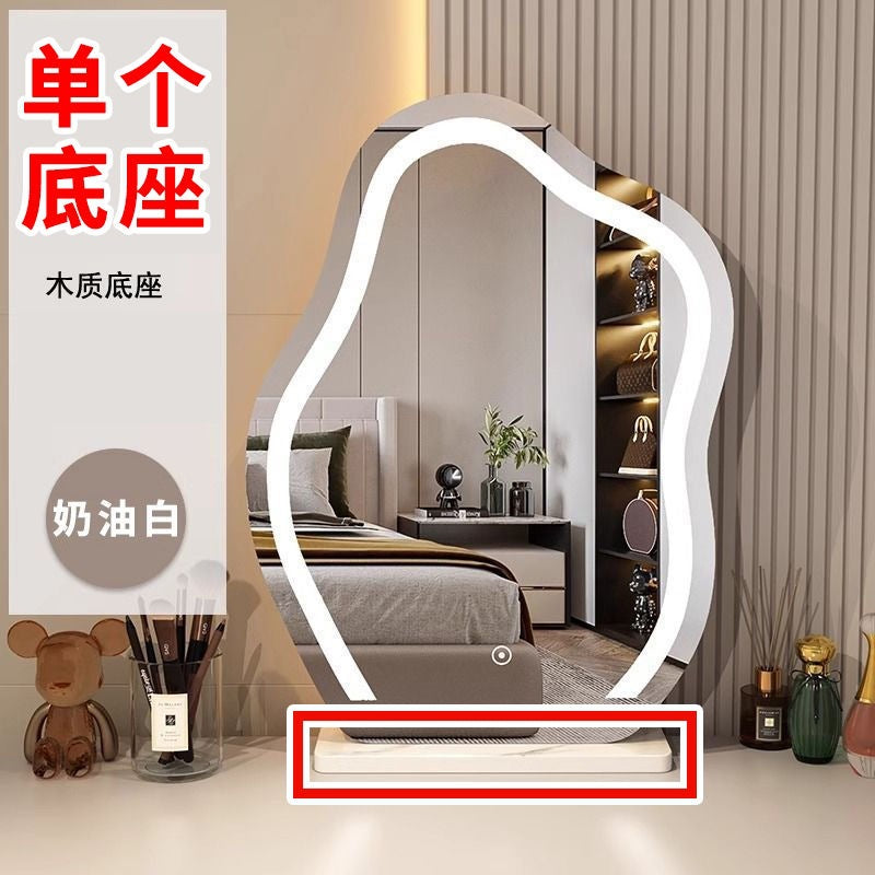 High-Value Cloud Makeup Mirror Desktop LED Desktop Bedroom with Light Internet Celebrity Dressing Mirror Dressing Table Internet Celebrity Mirror