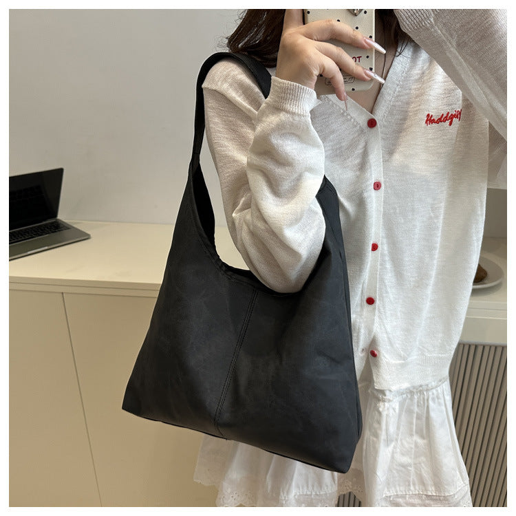 European and American Style Large Capacity Women's Bag2025Summer New Fashionable Single Shoulder Tote Bag Casual Underarm Bag