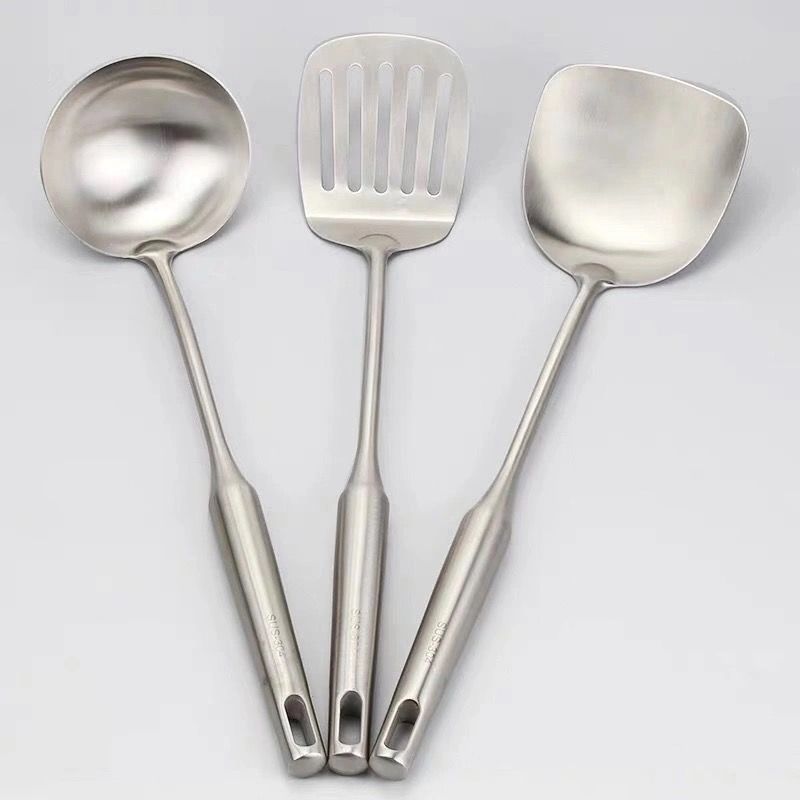 Thickened304Stainless Steel Spatula Set Cooking Spatula Kitchen Supplies Household Stirring Spoon Soup Spoon Colander Wholesale