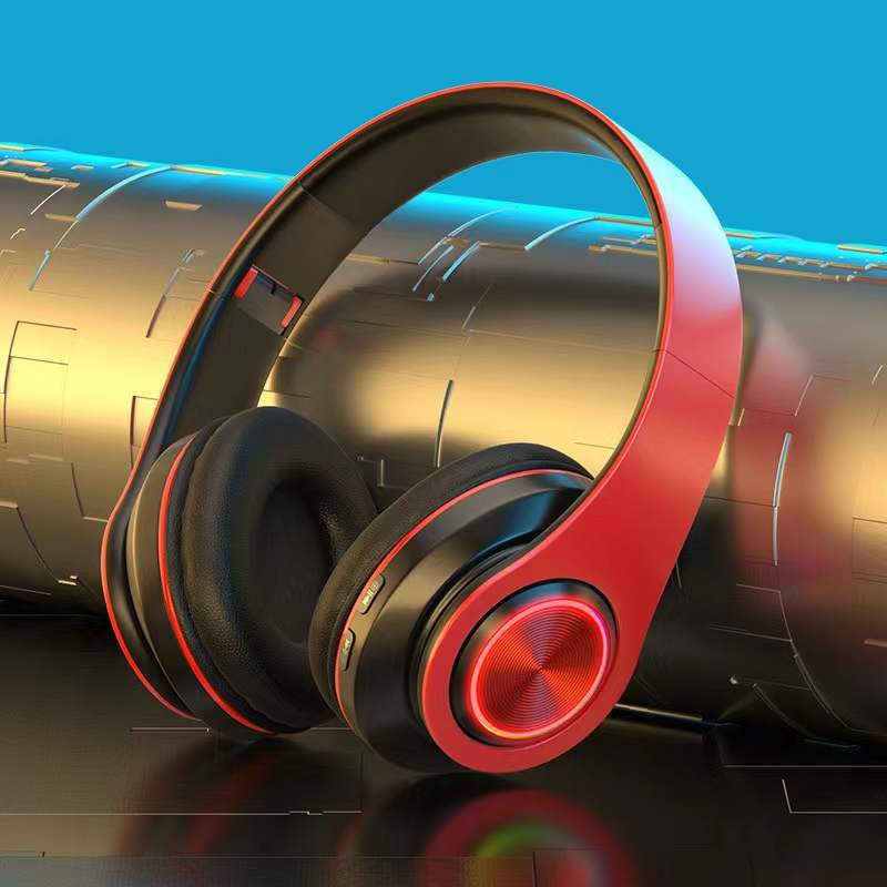 Cross-border Hot-Selling Glowing Bluetooth Headphones Over-Ear Heavy Bass Wireless Sports Gaming Gift Headset Manufacturer