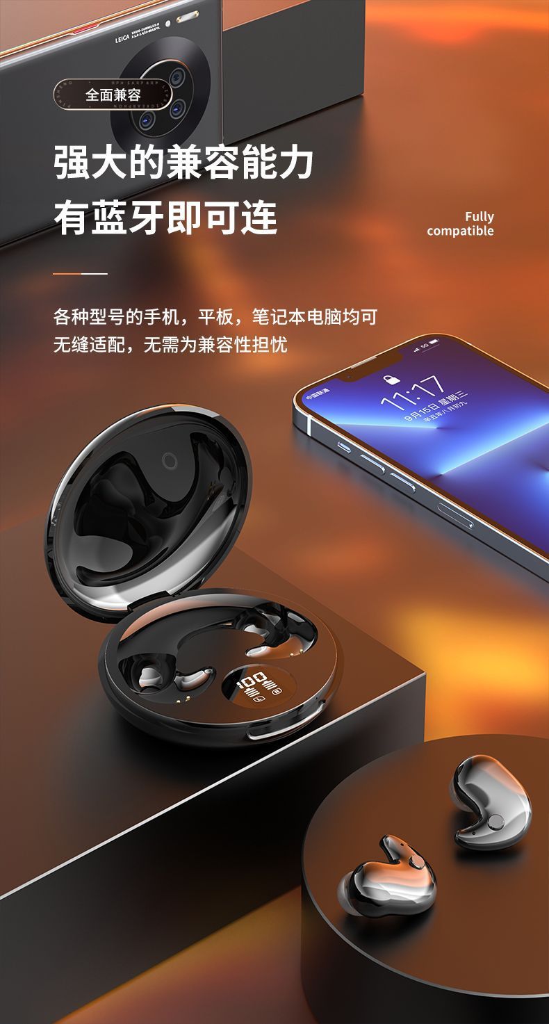 2025New Y29True Wireless Bluetooth Headset Sleep No Pressure On Ear Type Sound Isolation Noise Reduction Super Long Battery Life