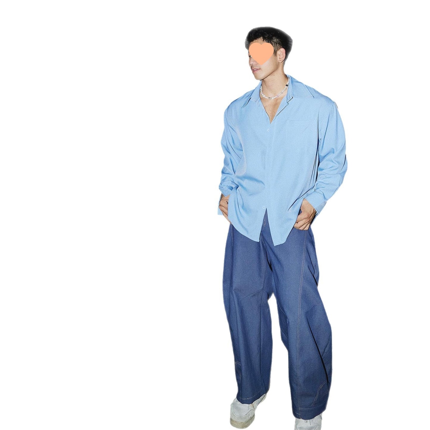 plus Size300Hong Kong Style High-End Thin Long-Sleeve Shirt for Men and Women, Spring and Autumn Korean Version Loose Casual Sun-Proof Shirt