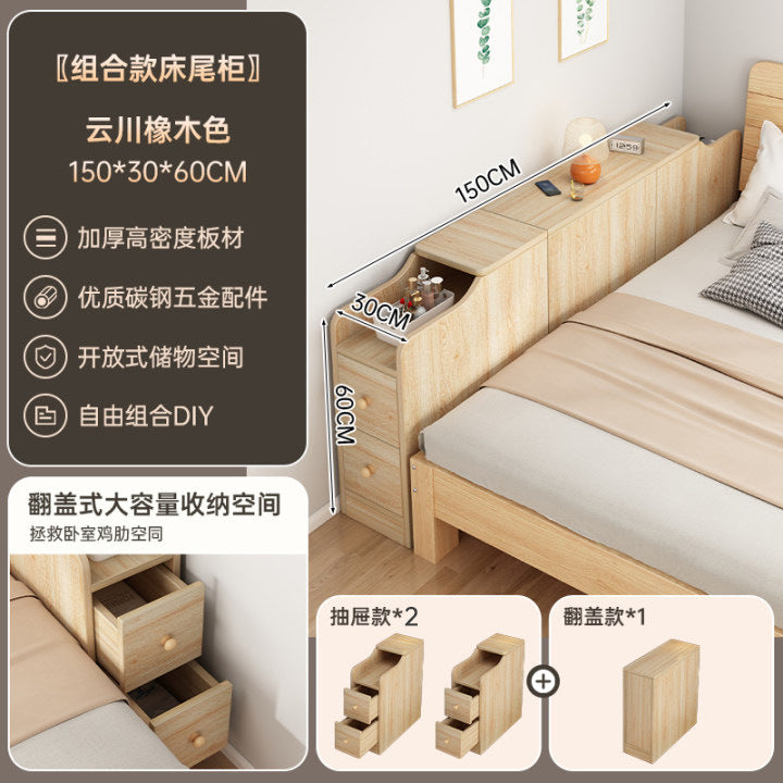 Narrow Bedside Cabinet Bed End Cabinet Wall-Mounted Long Storage Cabinet Shelf Simple Bedroom Gap Bedside Storage Narrow Cabinet