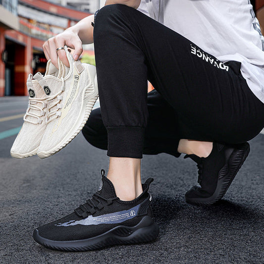 Men's Sneakers2024Spring New Trendy Casual Shoes Running Shoes Couple Shoes Mesh Flyknit Shoes Export