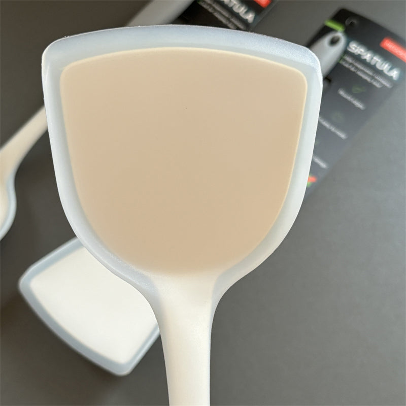 Upgraded and useful！High temperature resistant color-blocking food-grade silicone spatula！Special cooking spatula for non-stick pans at home