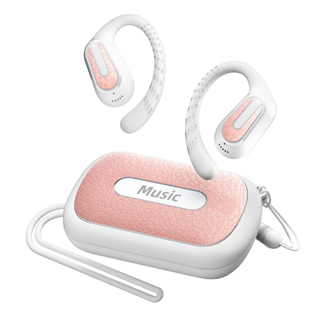Cross-Border2025New Wireless Bluetooth Headset OWS Clip-on Ear Hook Gaming Sports Noise Cancelling Long Battery Life