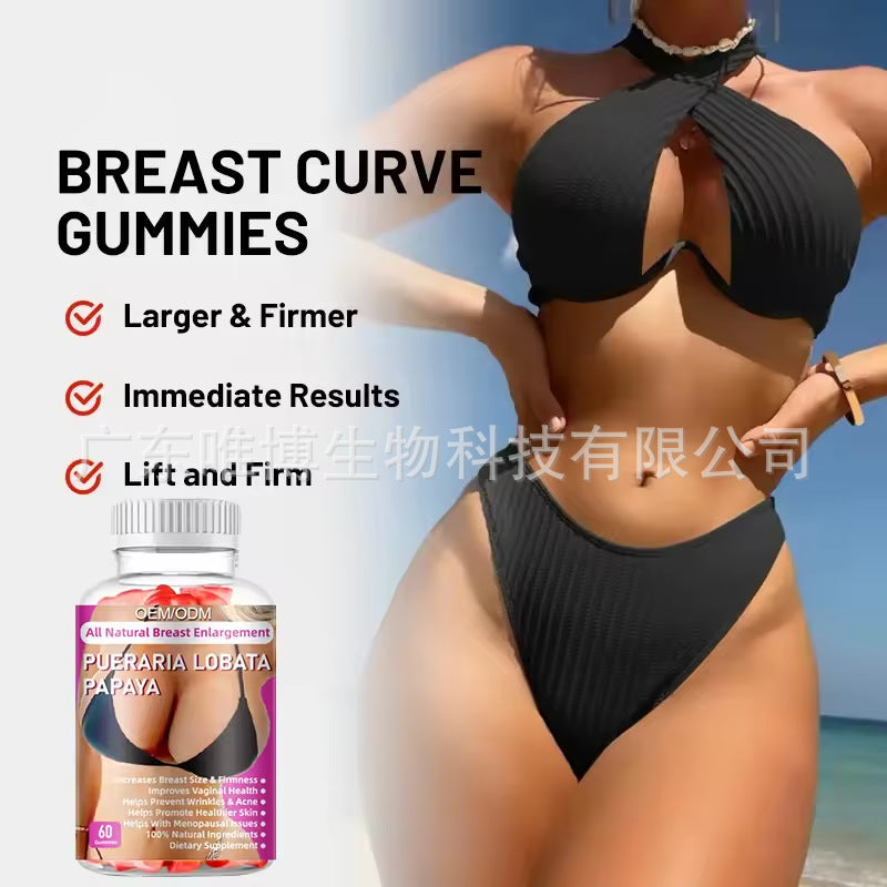 New Arrival Cross-Border Kudzu Papaya Gummy Candy PUERARIA LOBATA PAPAYA gummies Amazon Hot Sale