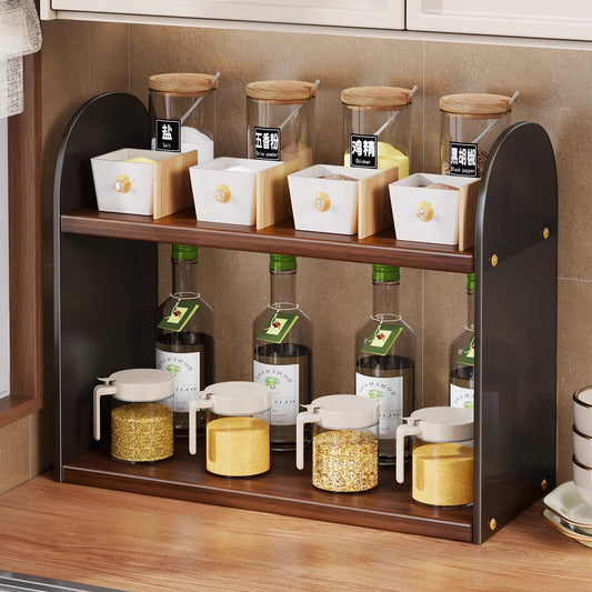 Kitchen Spice Rack Countertop Multifunctional Seasoning Storage Box Small Multi-layer Various Magic Rack on Stove