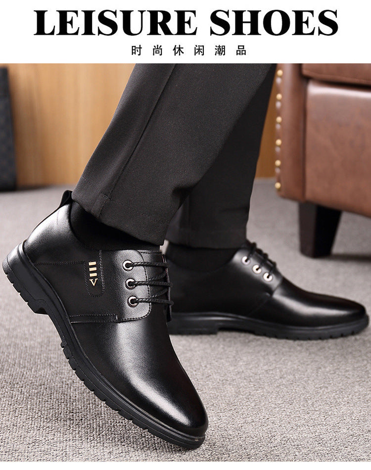 Men's Leather Shoes Business Casual Single Shoes Black Formal Work Shoes Wholesale Men's Casual Shoes Export Work Shoes