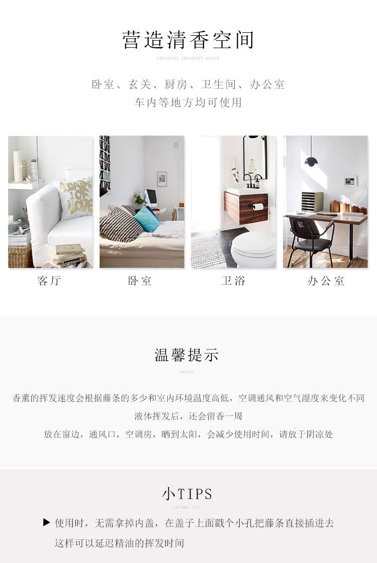 Fireless Aromatherapy Hotel Room Bedroom Bathroom Aromatherapy Deodorizing Long-lasting Fragrance Home Aromatherapy Gift Wholesale