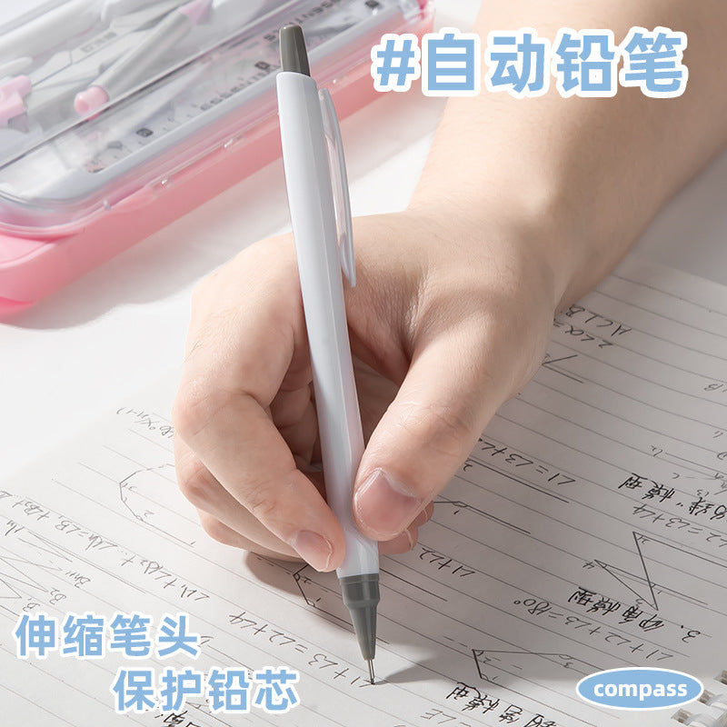 Compass and Ruler Set Essential Study Supplies for Middle School Students Elementary School Special Math Drawing Tool Set Ruler and Compass