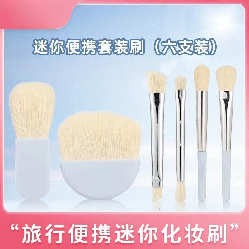 New6Travel size makeup brush set portable beginner brushes mini i Loose Powder Contour Concealer Dotting Brush