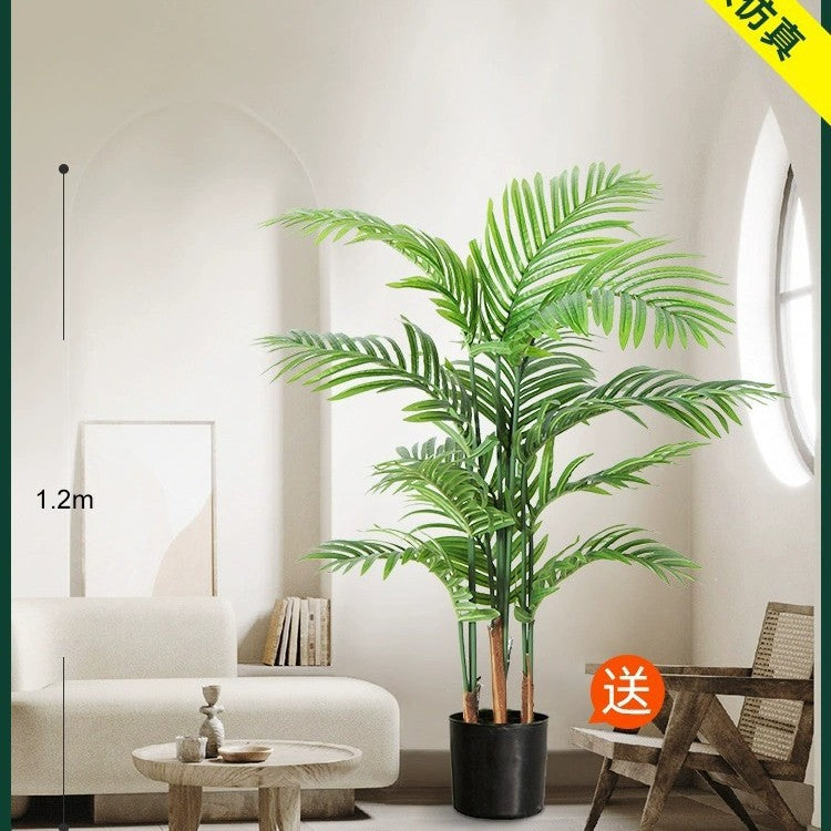 Artificial Green Plant High-End Light Luxury Anthurium Floor Potted Fake Flower Tree Indoor Living Room Bionic Plant Decorative Ornament