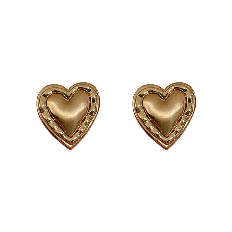 Silver Needle Metal Earrings High-end Simple Stud Earrings Fashion Versatile Light Luxury Unique Niche Earrings Yiwu Wholesale