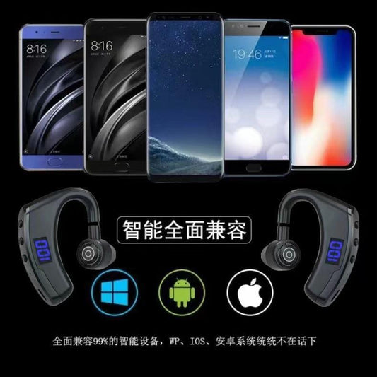 V9Digital Display Wireless Bluetooth Earphones for Phones, Sports In-Ear, Noise Canceling, Ultra-Long Battery Life, Standby, Business, Cross-Border