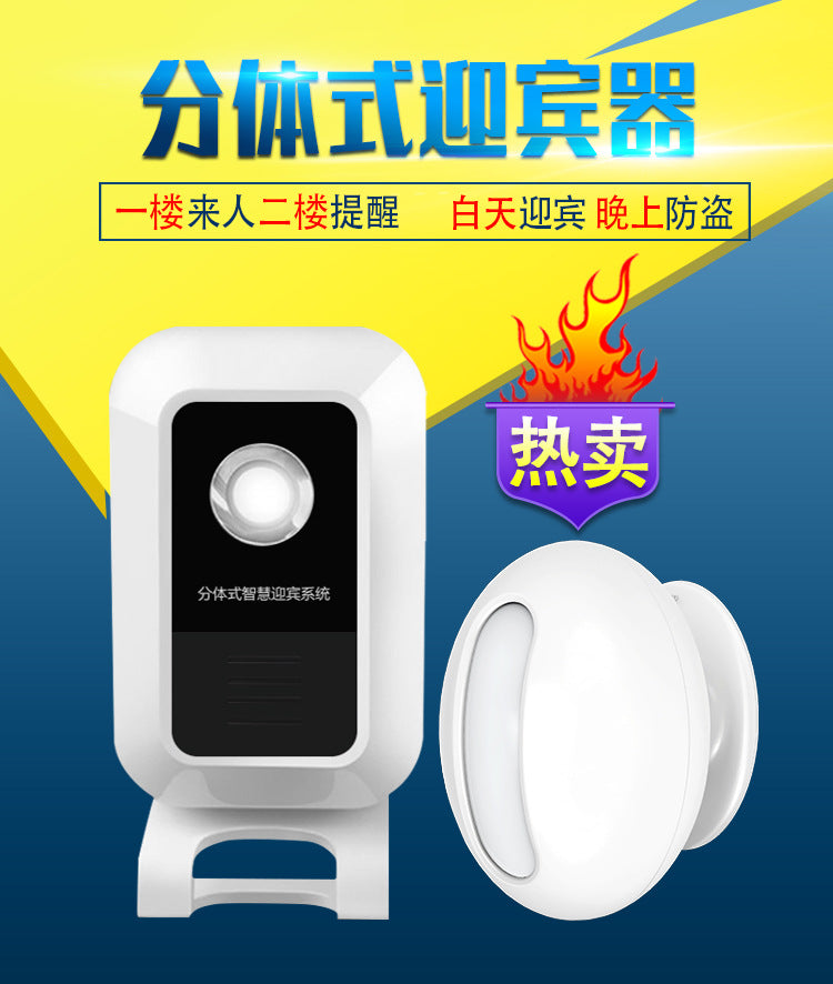 Factory Direct Sales Welcome to Sensor Store Entry Wireless Infrared Split Sensor Doorbell M7+P827