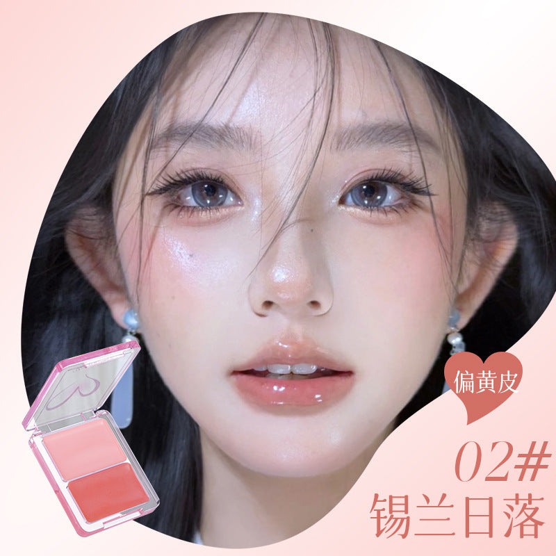Qiyu Dora Water Glow Blush Palette Hydrating Natural Contour Highlight Expanding Color Face Brightening v864