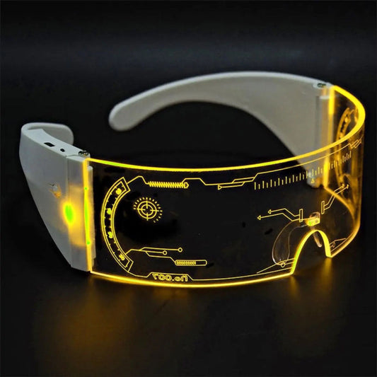【3Ten Thousand People Collection】LED Technology Glowing Cycling Glasses Nighttime Travel Anti-Collision Glowing Protective Goggles Cool