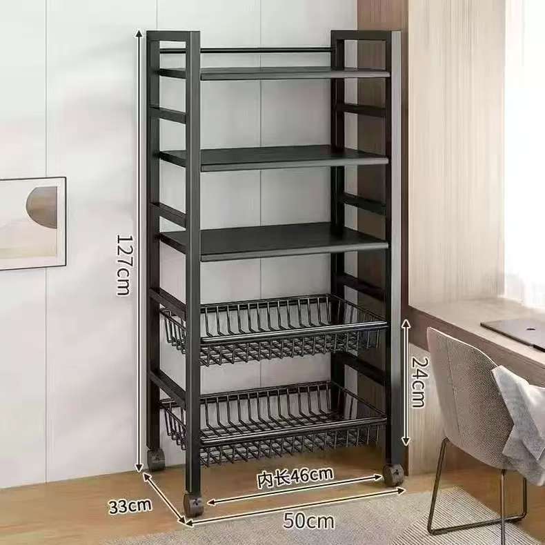 Kitchen Vegetable Basket Floor-standing Storage Rack Multi-layer Storage Vegetable and Fruit Rack Multi-functional Household Storage Basket
