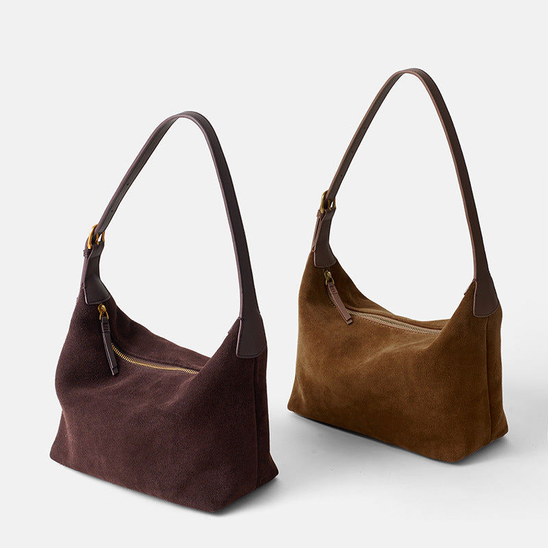 Cross-border Tote Bag for Women2024Summer new soft leather large capacity niche high-end genuine leather single shoulder crossbody bag