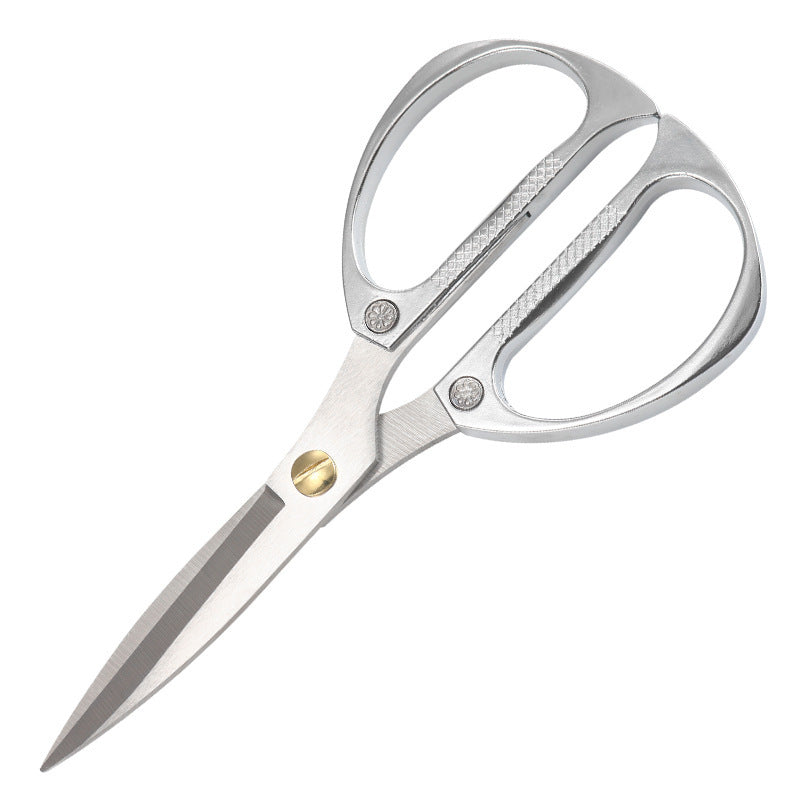 Golden Steel Scissors Stainless Steel Scissors Household Alloy Strong Kitchen Chicken Bone Scissors Special Large Scissors Cloth Cutting Small Scissors