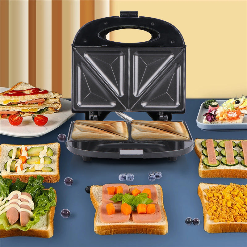 Cross-Border US/EU/UK Standard Double-Sided Heating Sandwich Maker Multifunctional Toast Waffle Breakfast Maker Steak