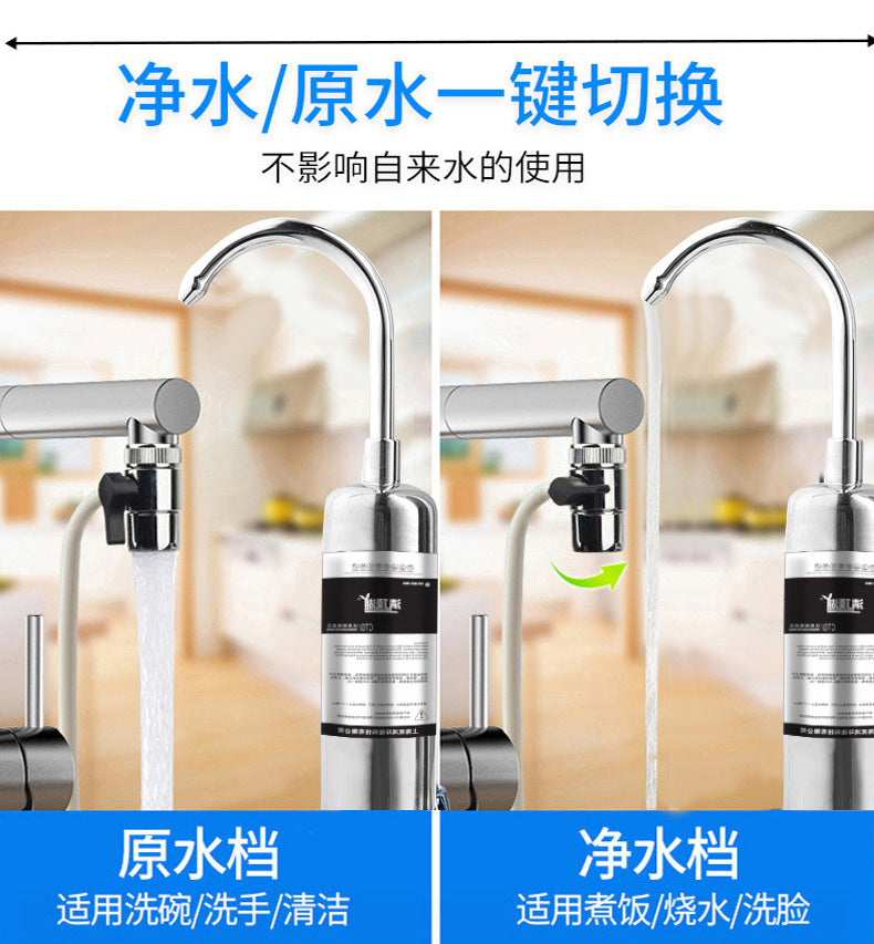 Yikai Steve Household Kitchen Filter Stainless Steel Countertop Direct Drinking Water Purifier Faucet Filter