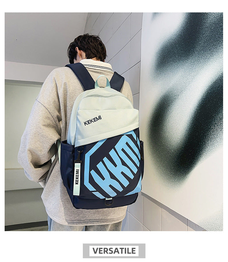 Cross-border Trade Casual Backpack Trendy Letter Waterproof Backpack Large-capacity outdoor travel high-value backpack http://detail.1688.com/offer/972131324440.html