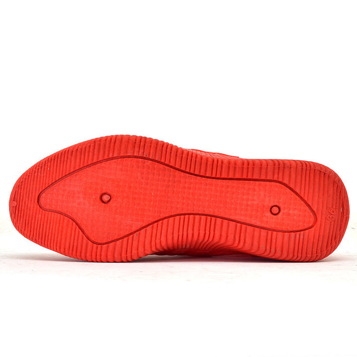 Couple Style Red Casual Sneakers - Breathable Old Beijing Running Shoes Comfort