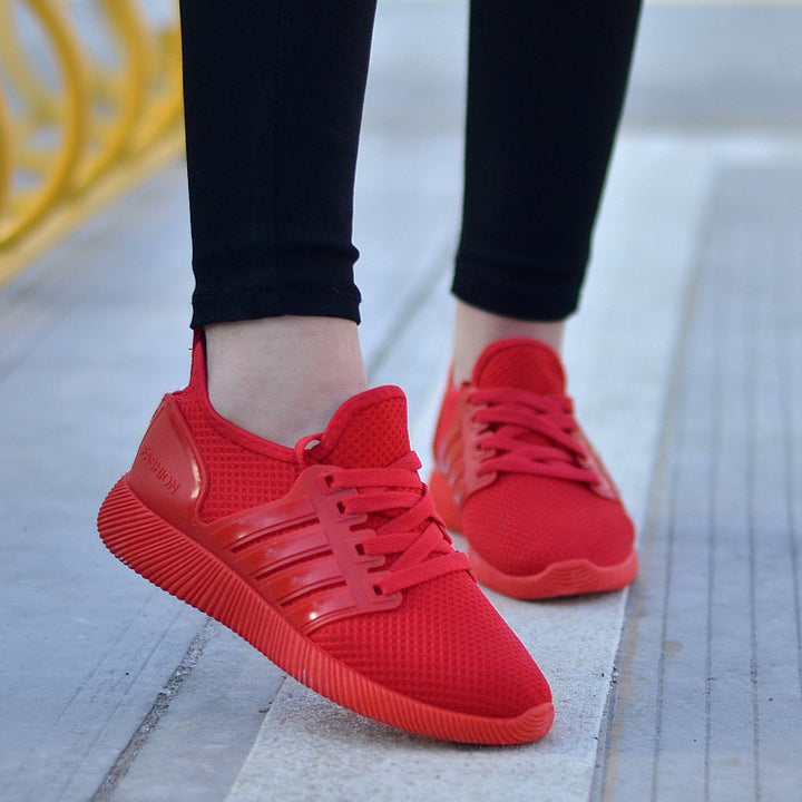Couple Style Red Casual Sneakers - Breathable Old Beijing Running Shoes Comfort