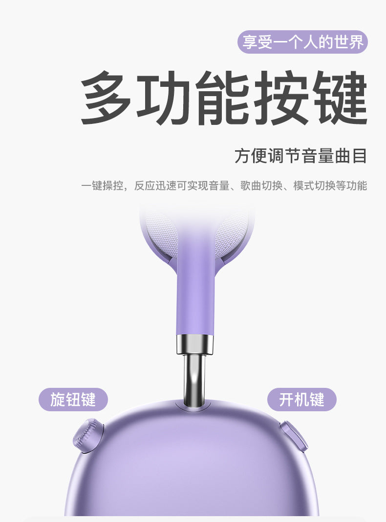 Cross-border Hot-Selling Retro P9 Plus Bluetooth Headphones Heavy Bass Wireless Sports Gaming Headphones Factory