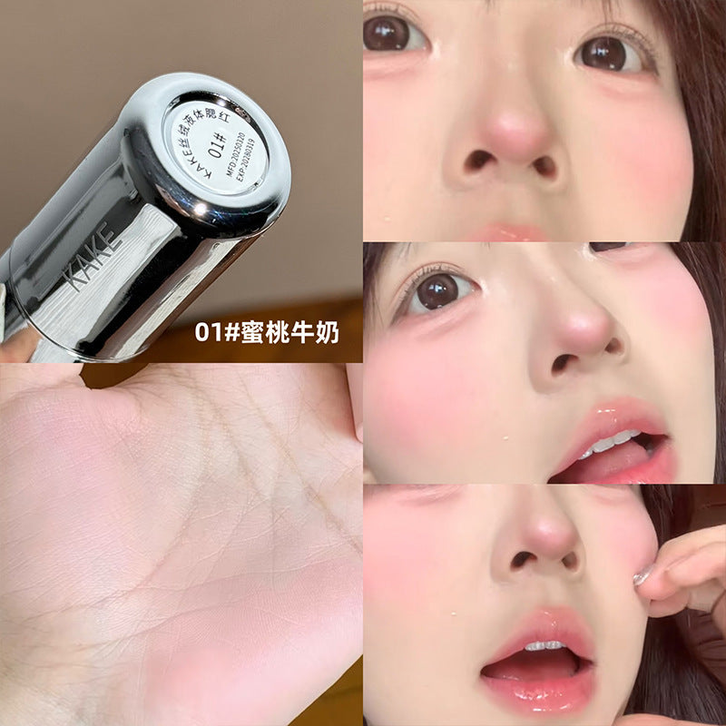KAKE Velvet Liquid Blush Brightening Natural Korean Style Low Saturation Matte Blush Stick Affordable for Students