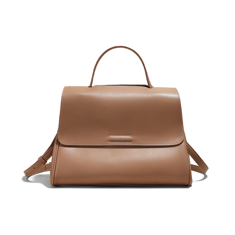 Cross-border Tote Bag for Women2024Summer new soft leather large capacity niche high-end genuine leather single shoulder crossbody bag
