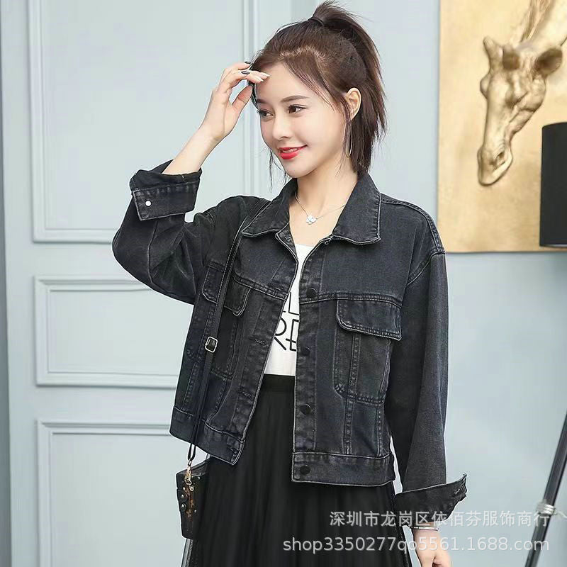 Spring and Autumn Foreign Trade Cross-Border Women's Denim Shirt Trendy Brand Korean Version Street Style Denim Top Women's Export Miscellaneous Denim Jacket