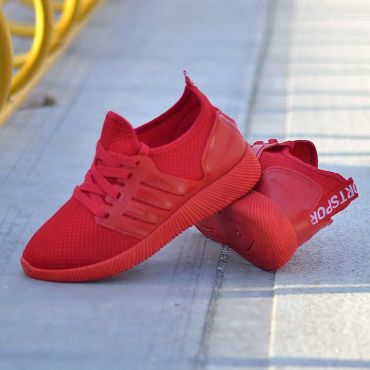 Couple Style Red Casual Sneakers - Breathable Old Beijing Running Shoes Comfort