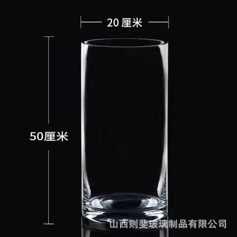 Zefei One-Piece Dropshipping Internet Celebrity Transparent Straight Glass Vase Bedroom Desktop Living Room Dining Table Fresh Flower Arrangement Ornament