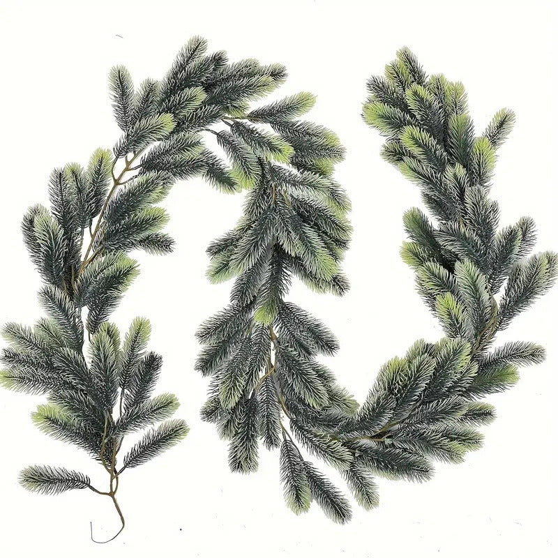 Artificial Pine and Cypress Wreath PE Encrypted Christmas Vine Artificial Christmas Tree Vine Leaves Pine Needles Door Hanging Christmas Decorations