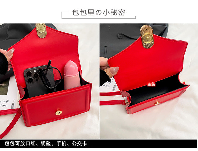 Fashionable and Elegant Small Square Bag2025Summer New Korean Style Niche Casual Commuter Crossbody Bag Trendy Shoulder Bag
