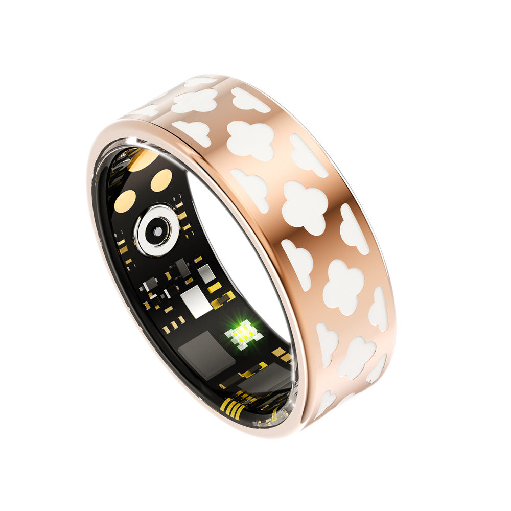 Cross-Border Hot-Selling Niche Black Technology R10M Enamel Color Smart Ring Heart Rate Blood Oxygen Sleep Monitoring Sports Photo