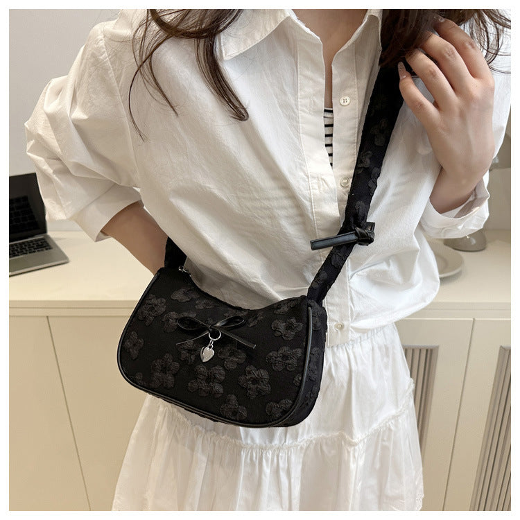French Niche Bag for Women2025Summer New Fashion ins Sweet Cool Girl Versatile Fashion Single Shoulder Bag Underarm Bag