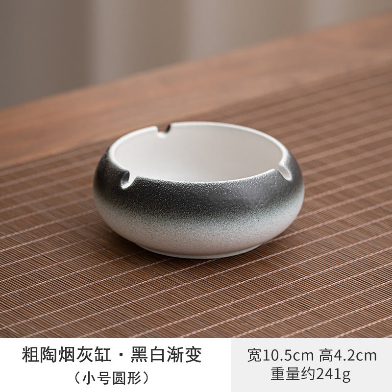 Large Ashtray Creative Personality Ceramic Ashtray Home Retro Chinese Style Living Room Light Luxury Office Trendy Ashtray
