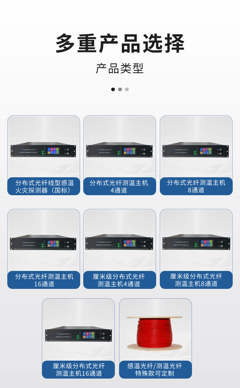 Armored Multimode Single Core62.5/125Thermal Fiber Optic Cable Distributed Temperature Measurement Fiber Optic Temperature Detection Fire Monitoring