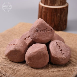 Roselle Flower Tangerine Peel Rosewood Handmade Grinding Soap Cold Process Handmade Soap Round Soap Facial Cleansing Bath Essential Oil