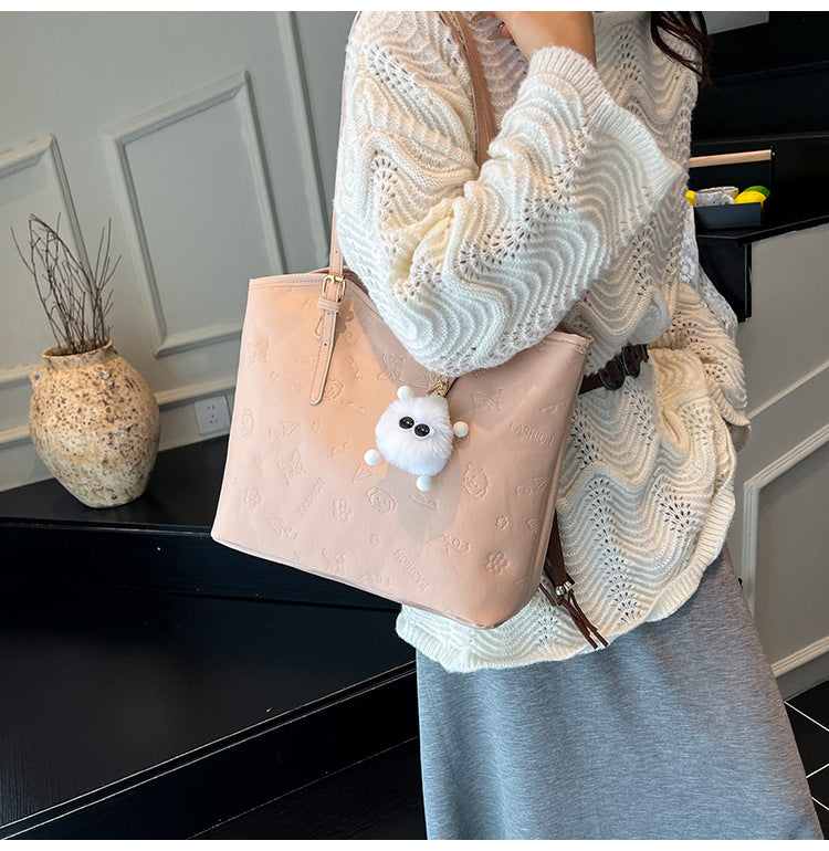 Women's High-Grade Bag2025Spring Birthday Gift Puppy Tote Bag Large Capacity Women's Bag Commuting Crossbody Bag