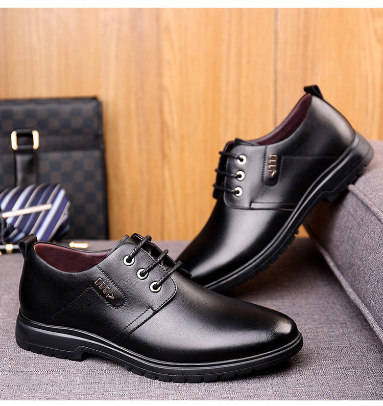 Men's Leather Shoes Business Casual Single Shoes Black Formal Work Shoes Wholesale Men's Casual Shoes Export Work Shoes