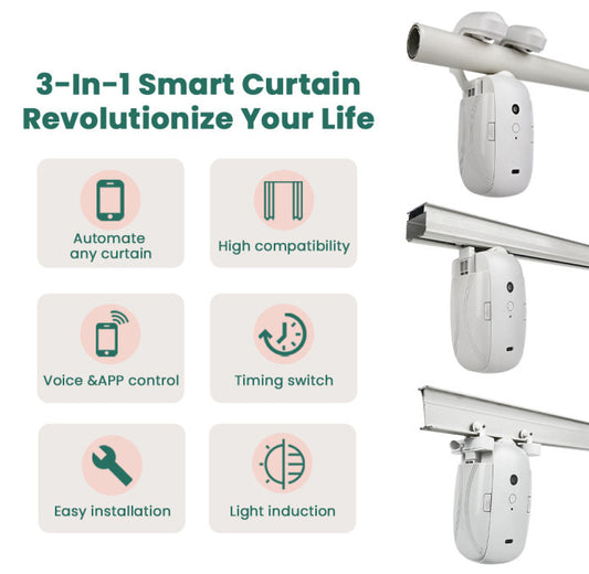 Electric Curtain Motor Smart Home Curtain Assistant Tuya Mobile Remote Control Automatic Smart Curtain Companion