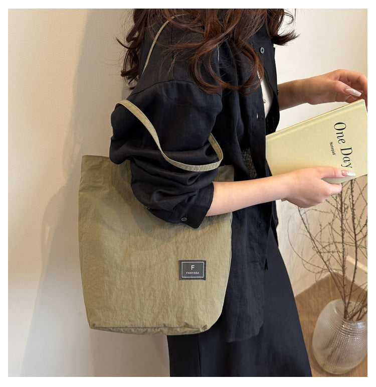 Foreign Trade New Solid Color Women's Bag Wholesale Large Capacity Women's Shoulder Bag Crossbody Bag ins Fashionable Versatile Commuter Bag