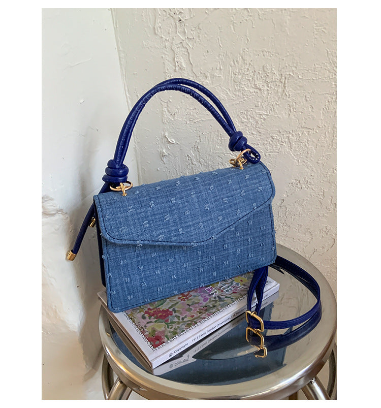 Simple Solid Color Trendy Fashionable Handbag2025Summer New Casual Elegant Single Shoulder Crossbody Small Square Bag for Women
