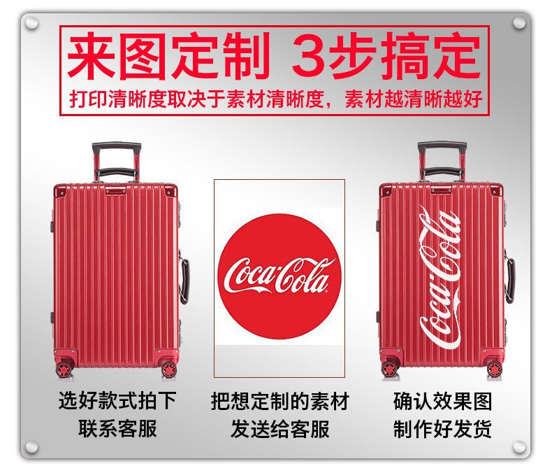 Aluminum Frame Thickened Suitcase for Women with Extra Large Capacity28Travel Abroad Password Lock Suitcase24Inch Trolley Case26Male